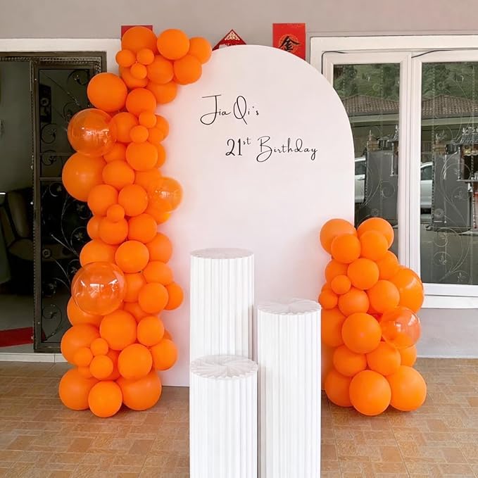 Voircoloria 66pcs Orange Latex Party Balloons, 12inch | - Image 4
