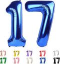 17 Balloon Numbers 40Inch for 17th Year Old Birthday Decorations, Dark Blue | by Mluchee