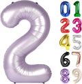 2 Balloon - Lilac Birthday Number Balloons, 40 Inch Decorations Men Women | by ALPHADELTAPI