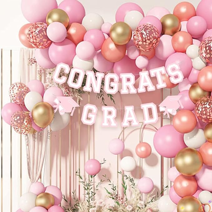 Congrats Grad Banner Graduation Party Banner Decoration Hanging Garland High - Image 4