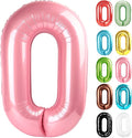 Pearl Pink Number 0 Balloon 40 Inch by IWERP