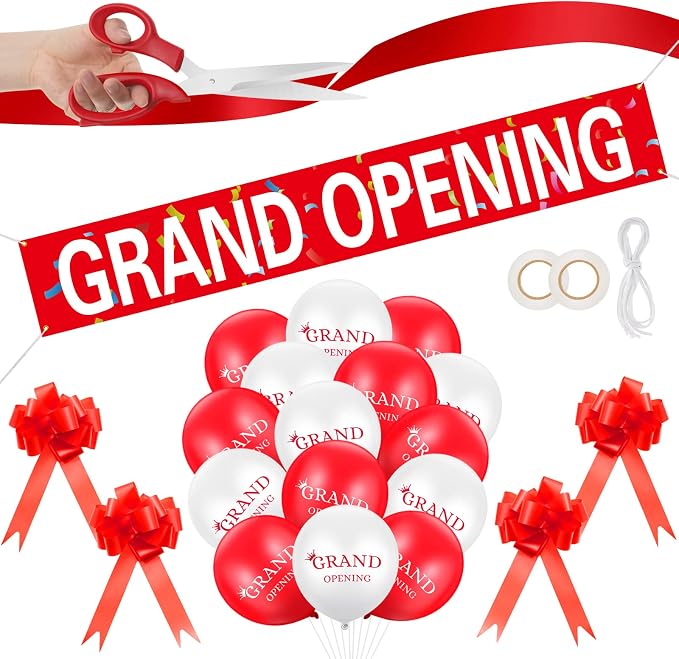 Grand Opening Ribbon Cutting Ceremony Kit Grand Opening Banner Decorations - Image 2
