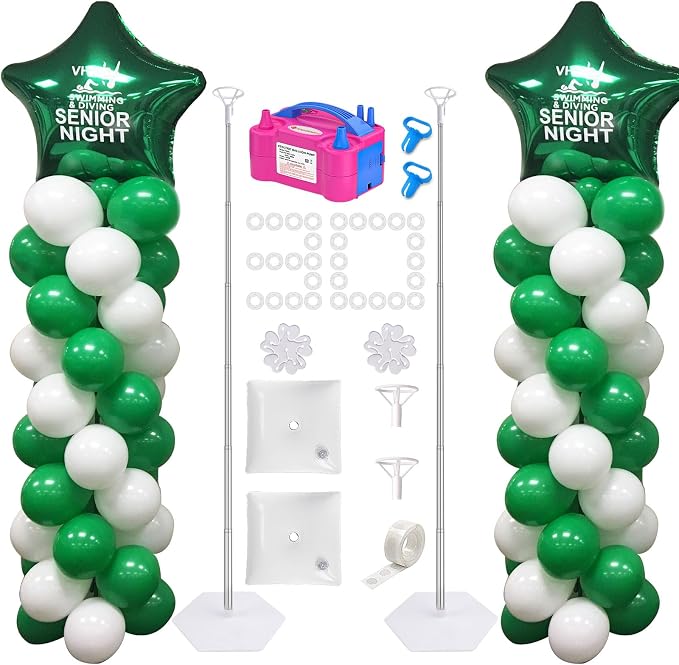 IDAODAN 2 Set Balloon Column Kit and Balloon Pump Electric, Balloon Column Stand by IDAODANBalloonArchStandDecorations