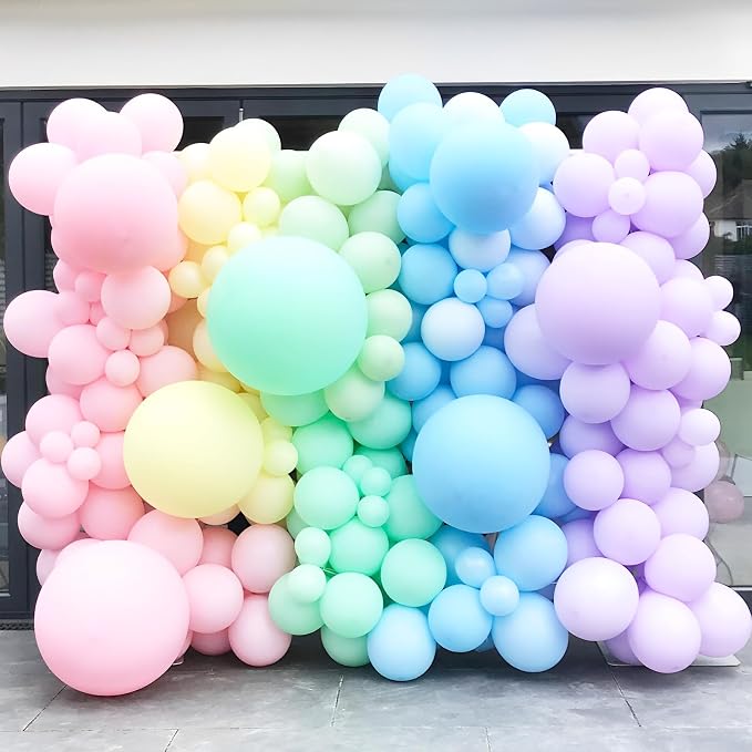 Voircoloria 66pcs Pastel Macaron Latex Party Balloons, 12inch | - Image 6