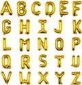 52PC Letter Balloons Foil Mylar Gold Balloons A-Z 16Inch Hanging Alphabet by Unknown
