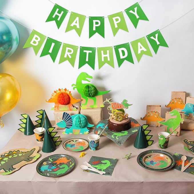 Pre-Strung Green Happy Birthday Banner Signs Party Decorations - Image 5