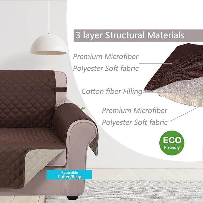 U-NICE HOME Reversible Sofa Cover Couch Cover - Image 3