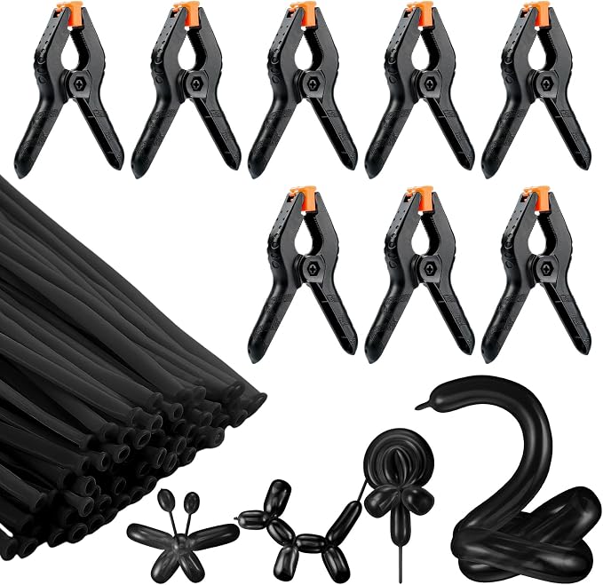 Hushee 8 Pack Large Balloon Arch Clips 3.7 Inch Heavy Duty Clip and 50 Pcs - Image 8