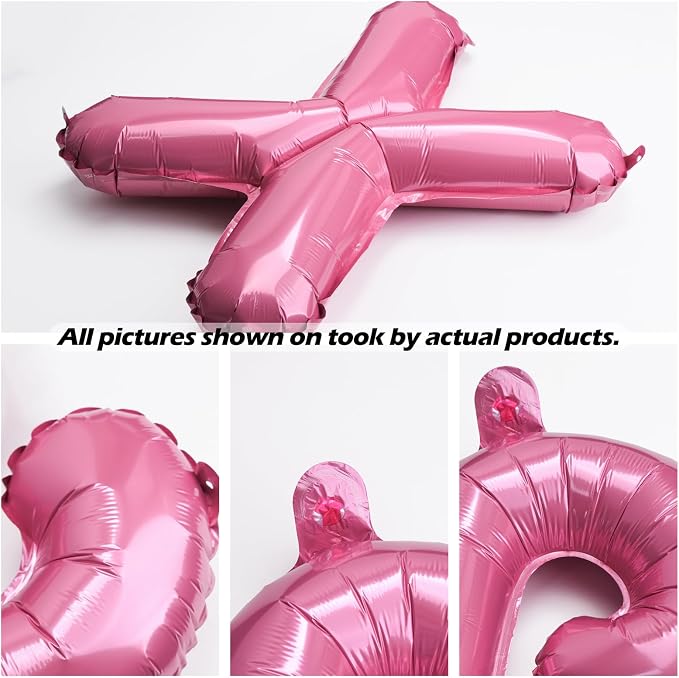 16 Inch 52Pcs Pink Letter Balloons Shiny A-Z Foil Balloon Letters | Reusable - Image 2