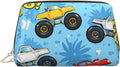 Monster truck cars blue Leather Makeup Bag Cosmetic Pouch Portable Travel by Unknown