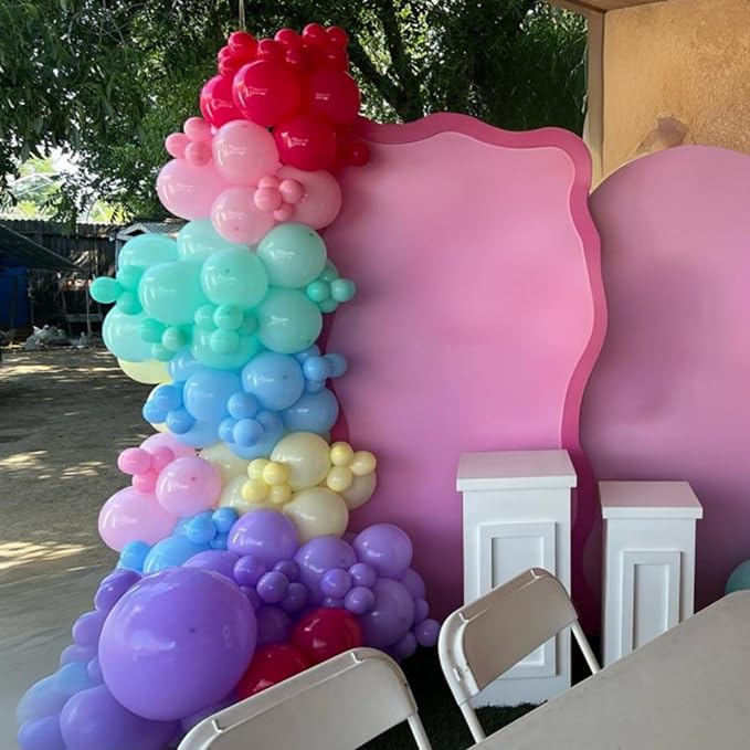 Colorful Rainbow Balloons Assorted Pink Blue Yellow Green Balloons 60PCS 12INCH - Image 6