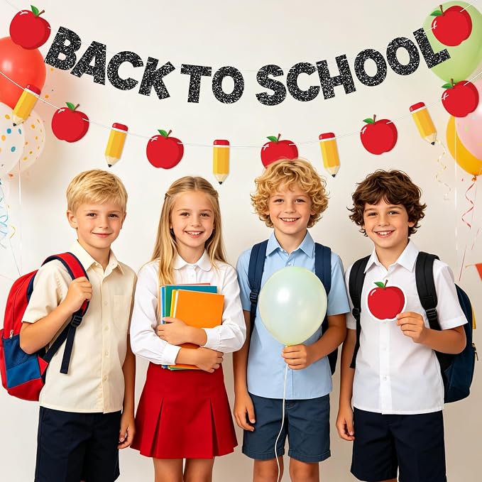 Back to School Decorations, Pre-Strung Back to School banner - Image 5