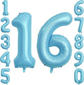 Pearlescent Blue Number 16 Balloon 40 Inch, Large Light Blue Foil 16th Birthday by Unknown
