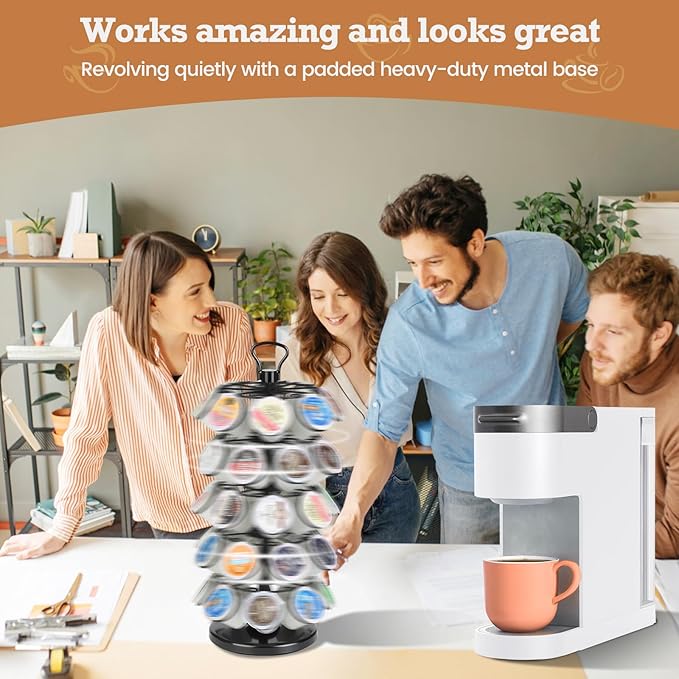 K Cup Holder, Coffee Pods Holder Storage Organizer Stand, 40 Pods Capacity | K - Image 4
