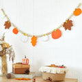 Fall Decorations for Home Felt Pumpkin Garland and Wood Bead Felt Pumpkins by SUNBEAUTY