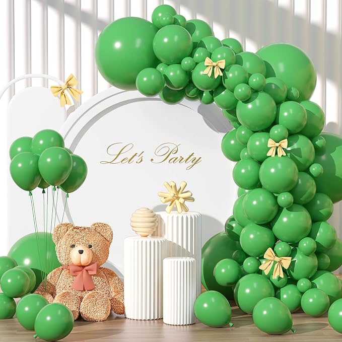 135pcs Green Balloons Different Sizes 18" 12" 10" 5" Latex Balloon Garland Arch by YISHEBAPA