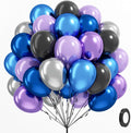 12inch Space Balloons with Black Metallic Blue Purple Silver Balloons | by Vicduotex