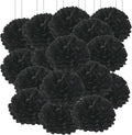 Qimoo 20pcs Black Paper Pom Poms Decorations, DIY Decorative Tissue Paper by QIMOO
