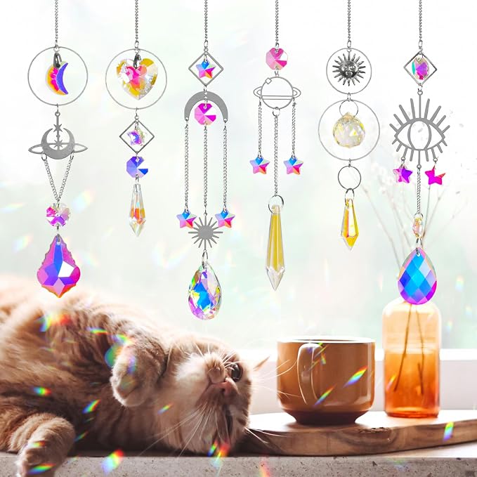 Sun Catchers 6Pieces Colorful Crystals Suncatcher - Image 3