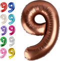 Coffee Brown Number 9 Balloon 40 inch, Birthday Party Balloons Decorations | by Upgesy