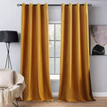 MIULEE Velvet Curtains Mustard Yellow 52 x 108 Inch Length Set of 2 | Extra by MIULEE