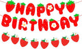 MEETINGU Strawberry Happy Birthday Banner, Strawberry Themed Birthday Party by MEETINGU
