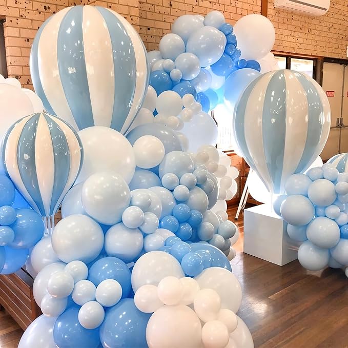 PartyWoo Baby Blue Balloons 50pcs Light Pastel Sky Aqua Blue Color | 12 Inch - Image 5