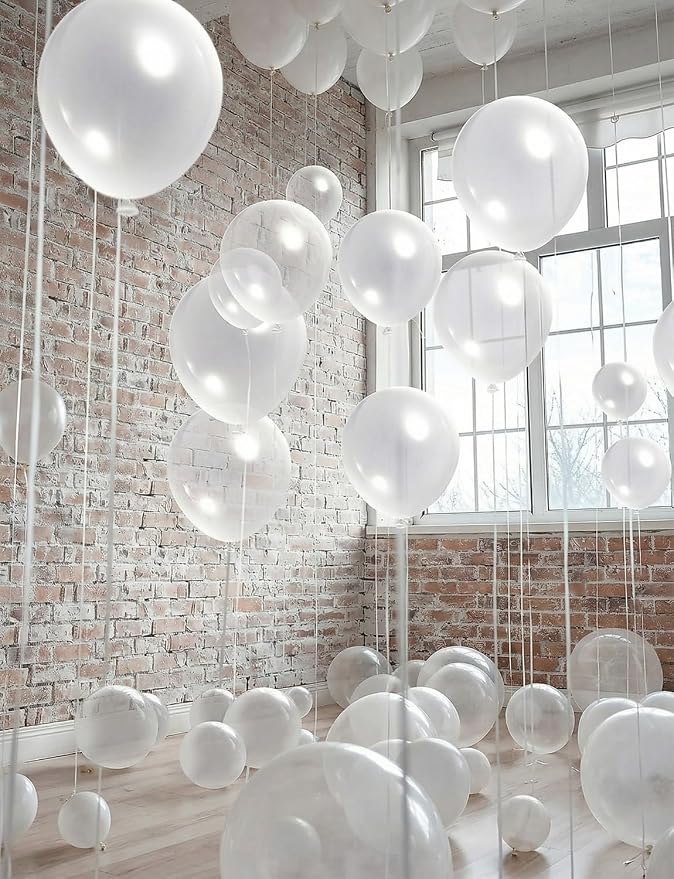 Clear Balloons, 12 Inch Clear Bubble Balloons, Transparent Balloons | 50PCS - Image 4