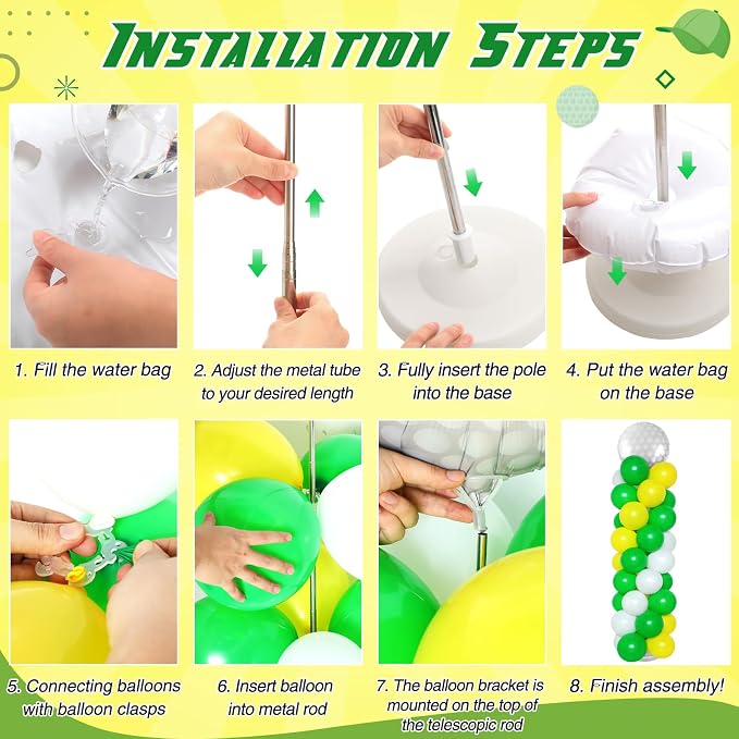 Soulchen 2 Set Golf Hole in One Balloon Column Stand Kit - Image 4