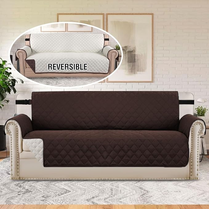 H.VERSAILTEX Sofa Slipcover Reversible Sofa Cover Seat Width Up to 66" Water - Image 3