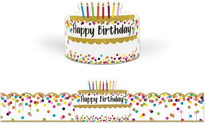 Teacher Created Resources Confetti Happy Birthday Crowns by TeacherCreatedResourcesOS