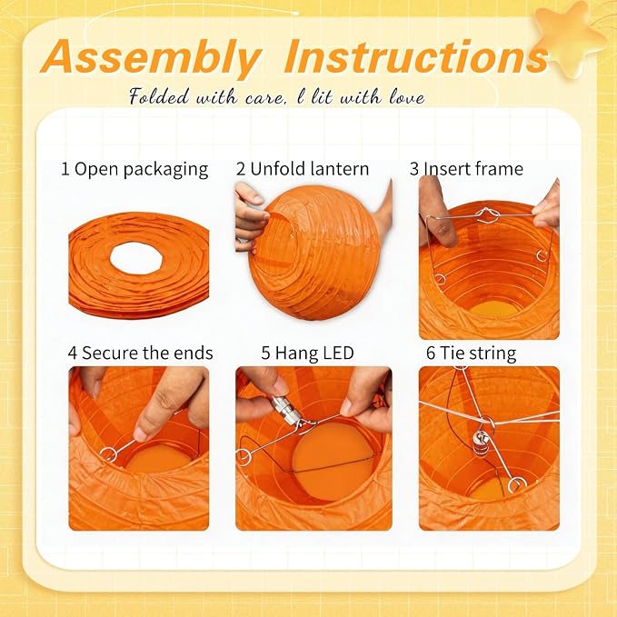 Yellow Chinese Paper Lanterns - Image 7