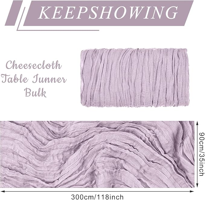 6 Pack Cheesecloth Table Runner 10Ft Christmas Gauze Boho Table Runners - Image 2