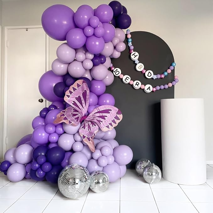 Metallic Purple and Premium Latex Lavender Lilac Balloons - Image 7