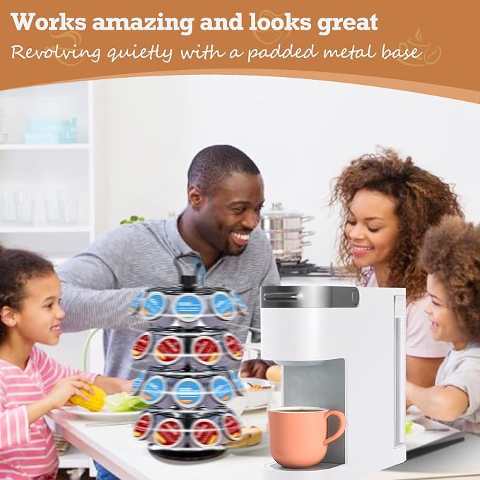 K Cup Holder, 4-Tier Coffee Pod Holder Storage Organizer Stand, Holds 36 Pods | - Image 4