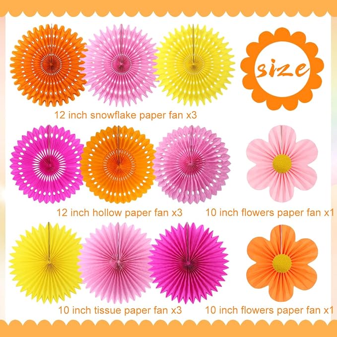 zilue Paper Fans Party Decorations Paper Flowers Decorations - Image 2