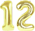12 Balloon - Champagne Gold Birthday Number Balloons, 40 Inch Decorations | by ALPHADELTAPI