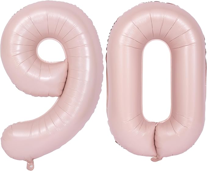 40 In Matte Pink Number Balloons Helium Foil Mylar Balloon Party Digital 90 | by Exquisitehighqualitypartydecorationstomeetyoureveryneed%EF%BC%81