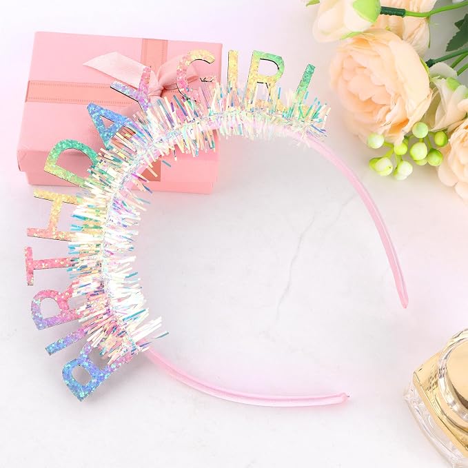 CIEHER Birthday Girl Headband Birthday Crown - Image 8