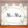 Mrs White Floral Bridal Shower Backdrop Mrs Wedding Theme Photo Backgrounds by Qian