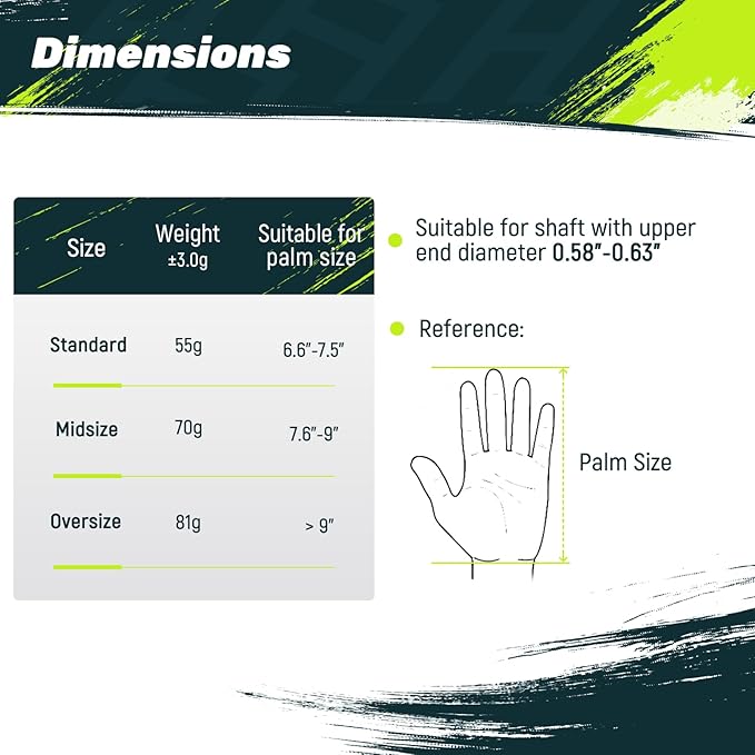 SAPLIZE High-performance Rubber Golf Grips 13 Pack, High Shock Absorption, Non-slip, Choose from 13 Grips with 15 Tapes or Full Regripping Kit, Std/Mid/Jumbo, CC10 Series