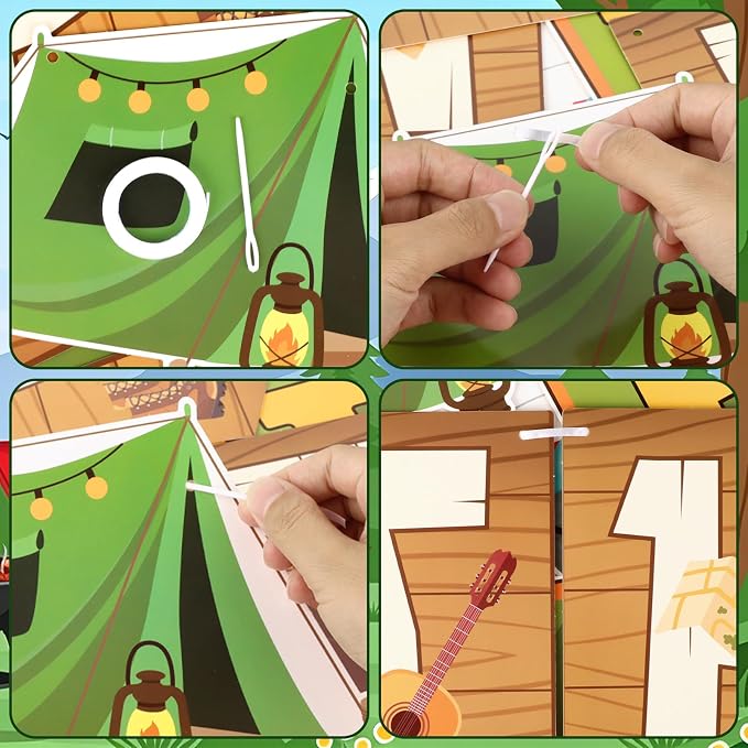 Camping Happy Birthday Banner Camping Birthday Party Decorations Camping Party - Image 3