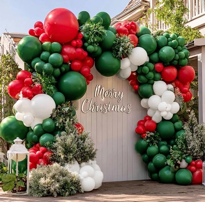 White Balloon Arch Garland Kit Double Stuffed White Balloons Different Sizes - Image 8