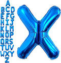 40 Inch Blue Letter X Balloons, DIY Phrase Foil Alphabet Letter X Balloons DIY by LHOAVWE