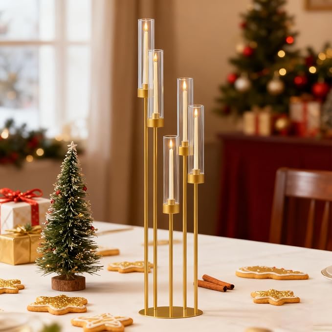 42in 1 Set Gold Candelabra Candle Centerpieces - Image 7