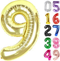 Light Gold Number 9 Balloon 40 Inch, 9th Birthday Decorations Men Women | Foil by IWERP