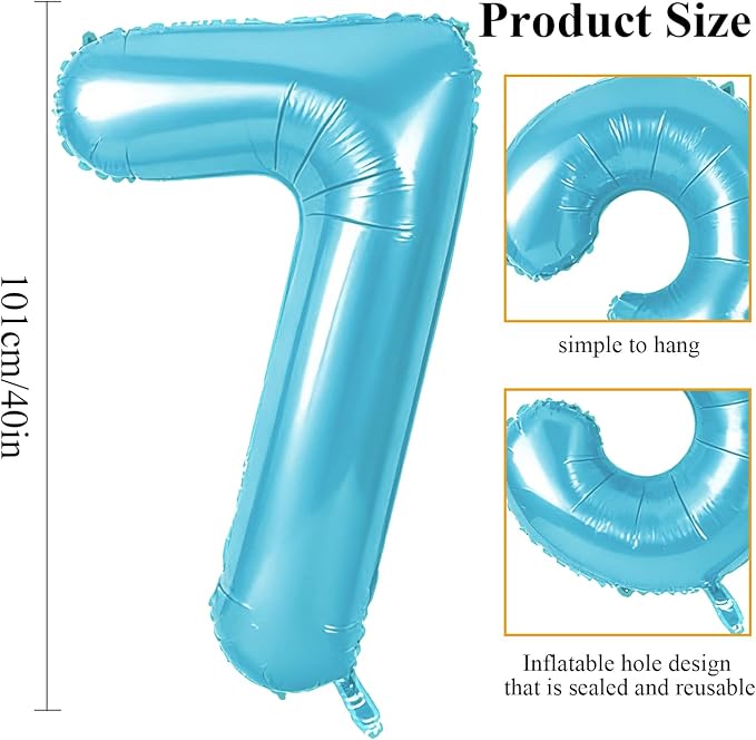 Number 47 Balloons for 47th Birthday Party Decorations, 0-100 Large No.47 - Image 2