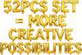 52 Pcs Gold Letter Balloons, Custom 2 Set A-Z Set by GOGAKIE