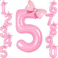 Pink 5 Balloon Number Pink Birthday Decorations by Unknown