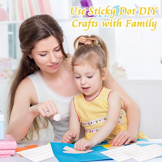 JANYUN 280 Pcs Double Sided Sticky Dot Stickers, Round Putty Clear Tack | - Image 6